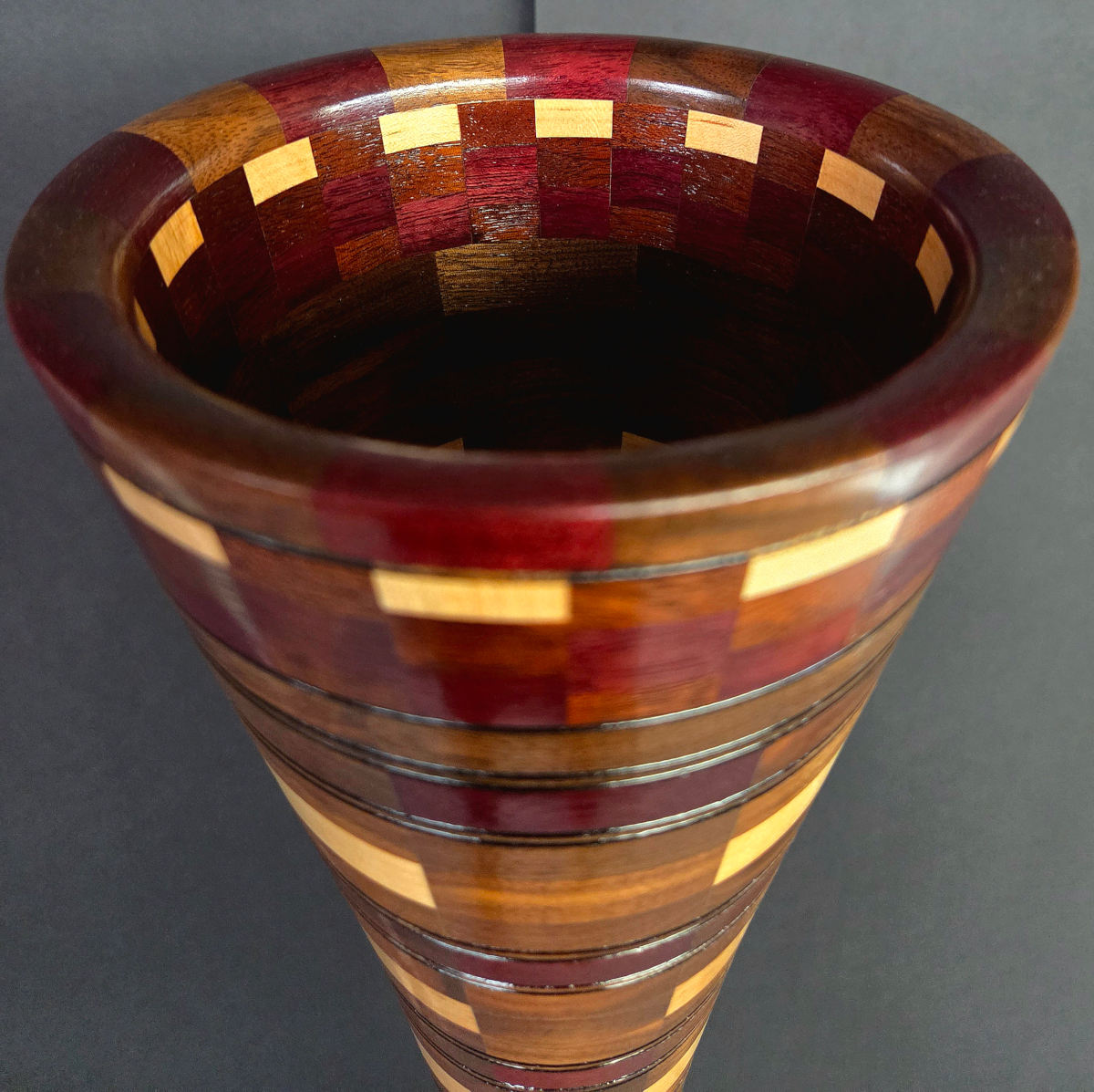Davoud Khosravi - Walnut Maple Vase 57x11