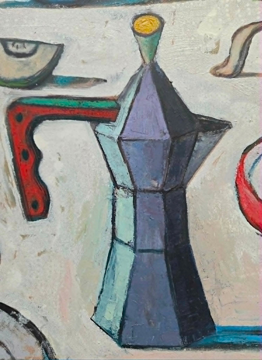 John Marok - Still life with Blue Pear 30x30