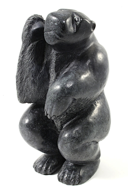 Johnny Amittuk - soapstone sculpture 15x7x9