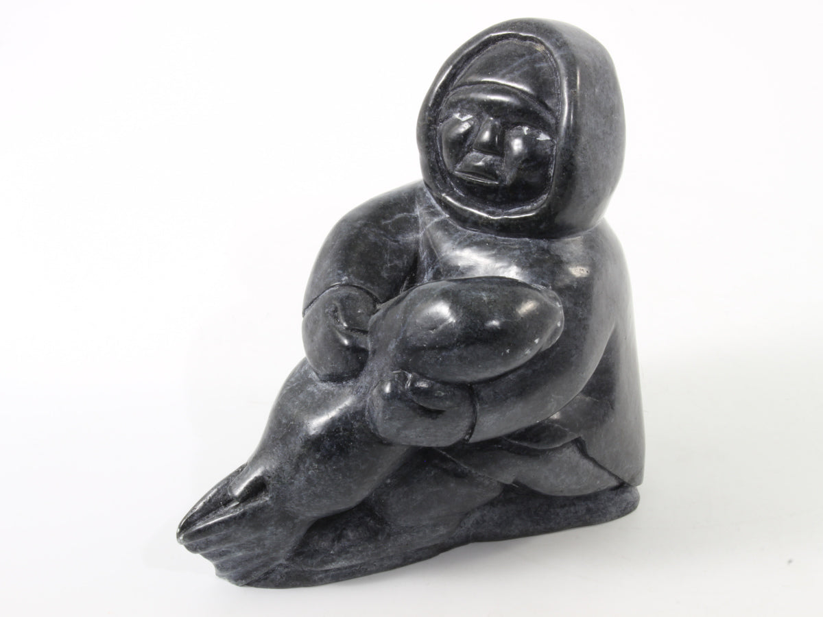 Josephine Nalukturak - soapstone sculpture 8x4x8 – Chase Art Gallery