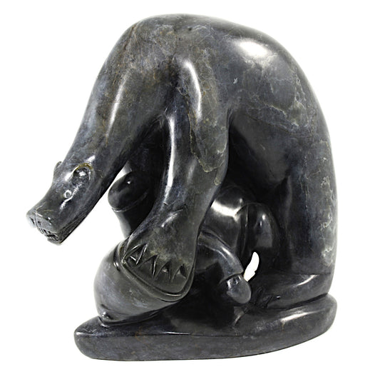 Samson Kingalik - soapstone sculpture 9x5x10