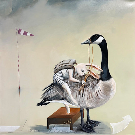 Diane Brouillette - L'embarquement .. En classe prioritaire 40x40