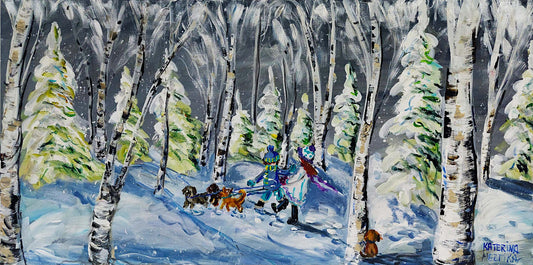 Katerina Mertikas - Dog Walkers 24x48