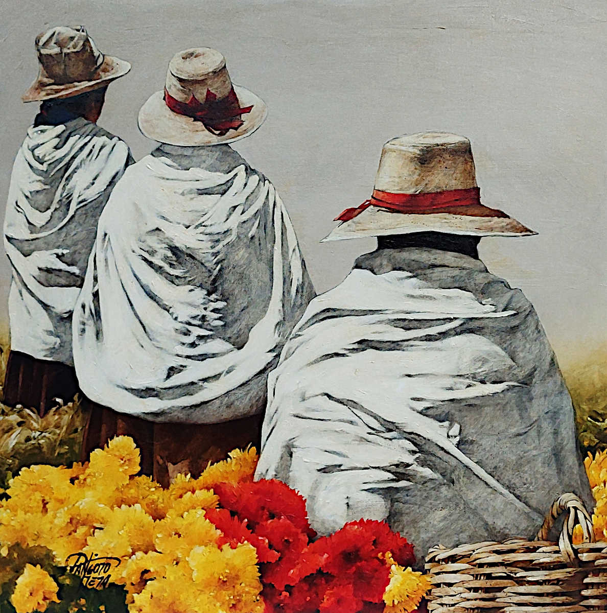 Luis Pantigozo -Flowers in the Field 30x30
