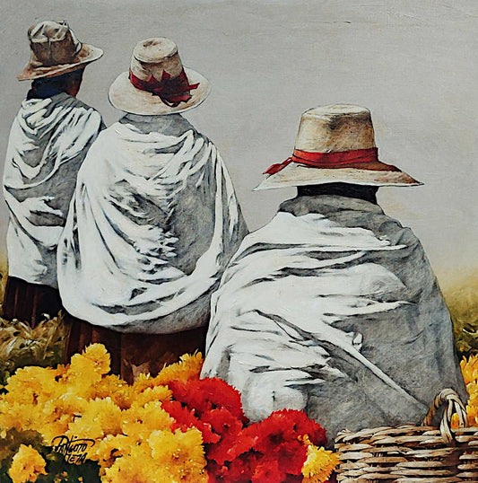 Luis Pantigozo -Flowers in the Field 30x30