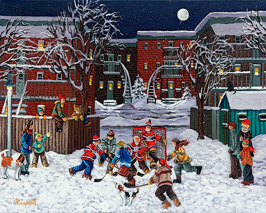 Nicole Laport - Hockey et clair de lune 16x20