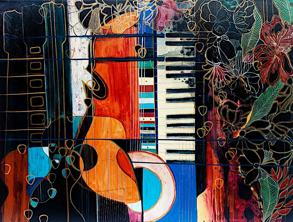 Audrey Bazinet - La couleur de la musique 30x40
