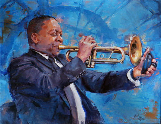 Patricia Bellerose - Wynton Marsalis, American Trumpeter 14x18