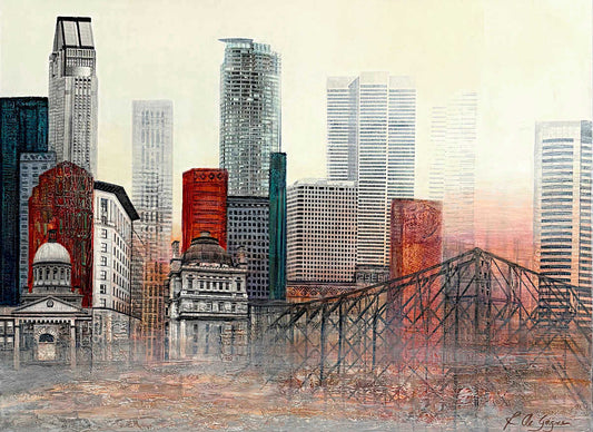 Renée De Gagné - Aube à Montréal 30x40