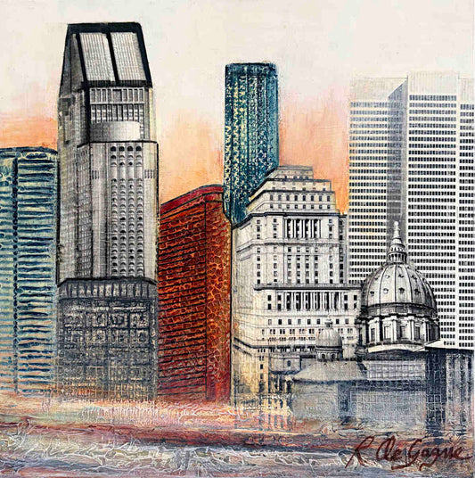 Renée de Gagné - Aube à Montréal 12x12