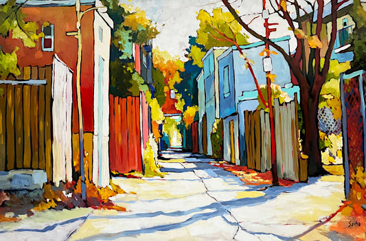 Sacha Barrette - Passerelle en Pleine Lumière, 40x60