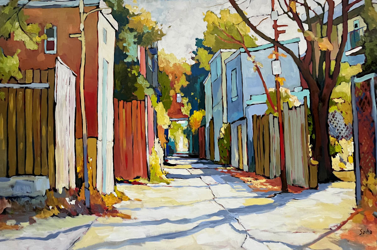 Sacha Barrette - Passerelle en Pleine Lumière, 40x60