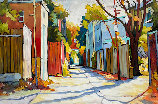 Sacha Barrette - Passerelle en Pleine Lumière, 40x60