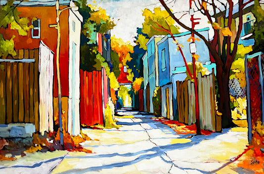 Sacha Barrette - Passerelle en Pleine Lumière, 40x60