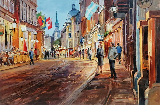 Eugenio Cohaila - St Paul Street - Montreal 24x36