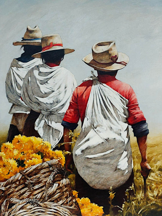Luis Pantigozo -The Morning Pickers 40x30