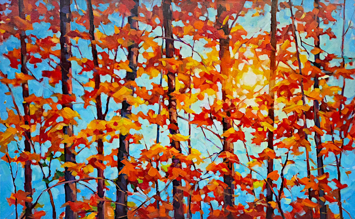 Vera Kisseleva - Crimson Cascade 30x48