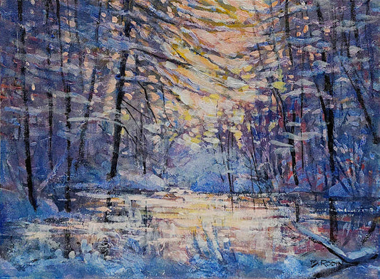 Bev Rodin - Winter Pond 12x16