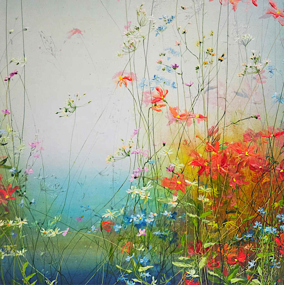 Yulia Muravyeva - Teal Dreams 24x24