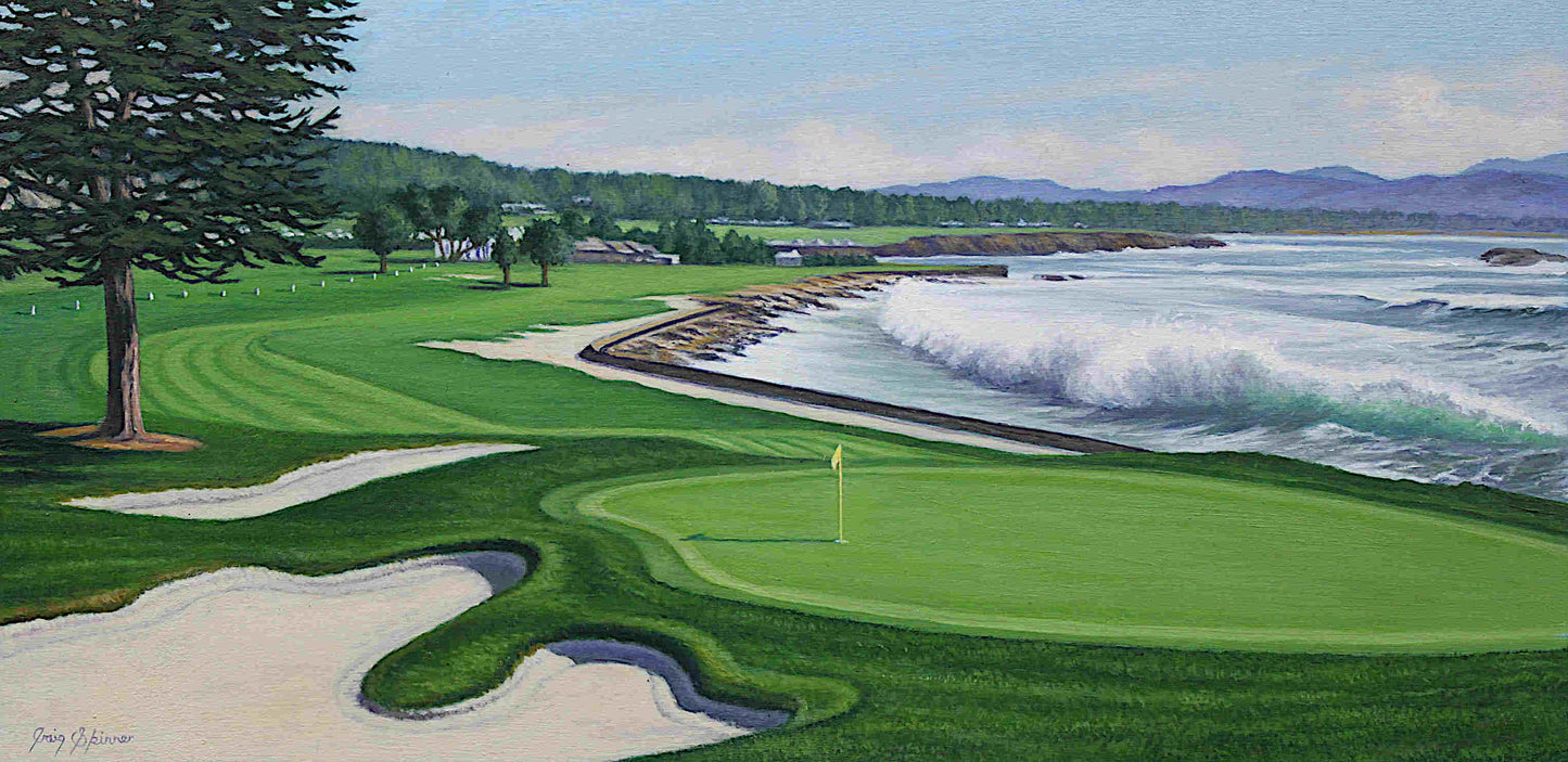 18th at Pebble Beach 8x16