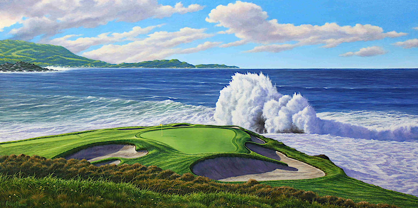 7th at Pebble Beach 24x48