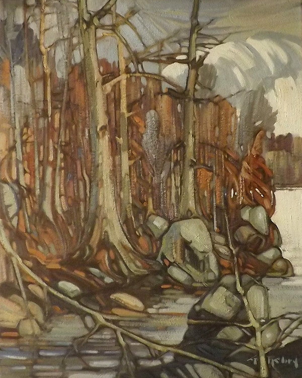 Gaston Rebry (1933 – 2007) - Apres la tombee des feuilles 16x20