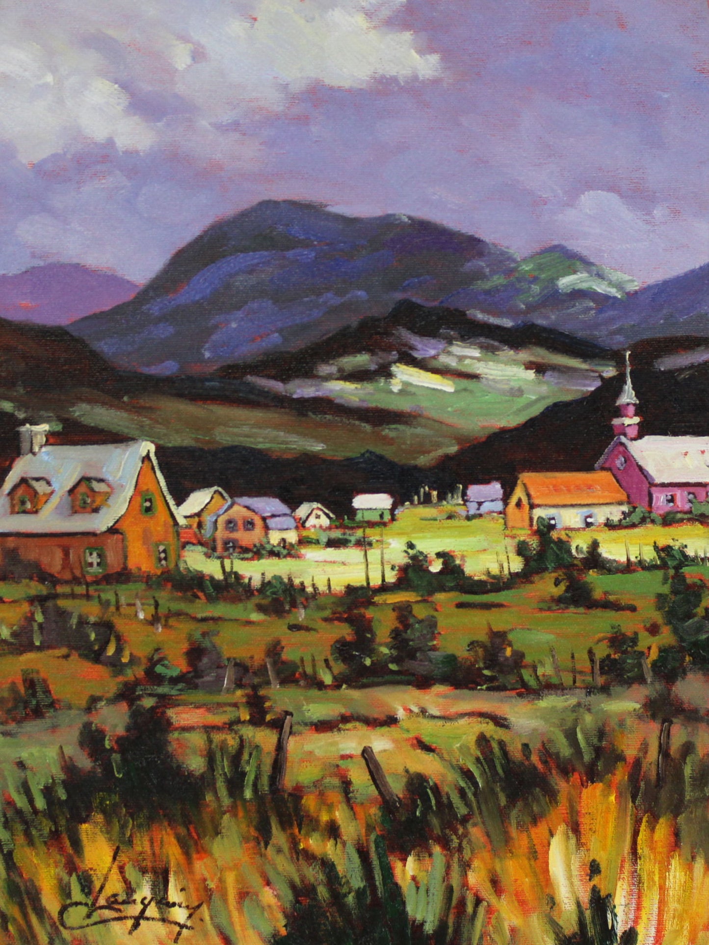 Claude Langevin - Au bout de champ 12x16