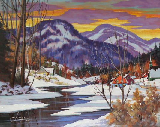 Claude Langevin - Au pied des monts 24x30