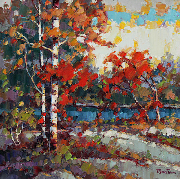 Yvon Breton - Couleurs d'Automne 20x20