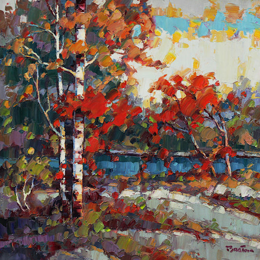 Yvon Breton - Couleurs d'Automne 20x20