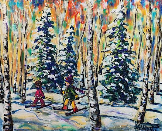 Katerina Mertikas - Cross Country Buddies 24x30