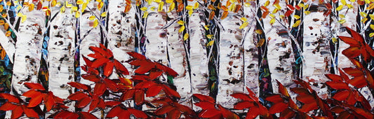 Maya Eventov - Evening Birches 20x60
