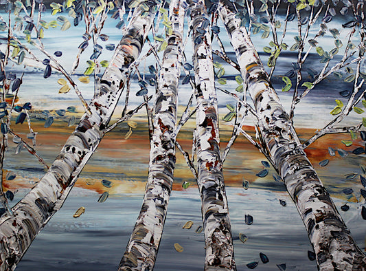 Maya Eventov - Four Birches 36x48