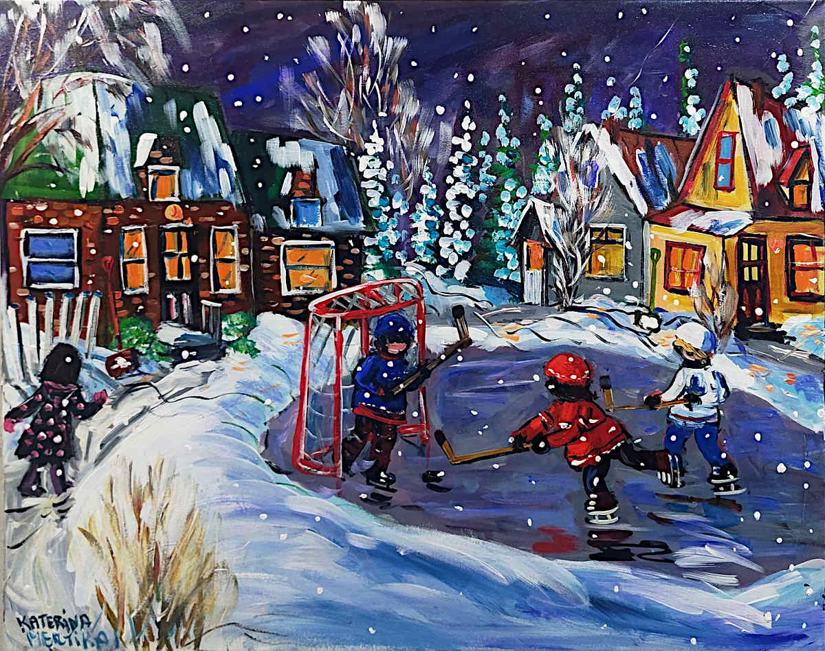 Katerina Mertikas - Frozen Pond 24x30