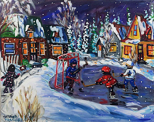 Katerina Mertikas - Frozen Pond 24x30