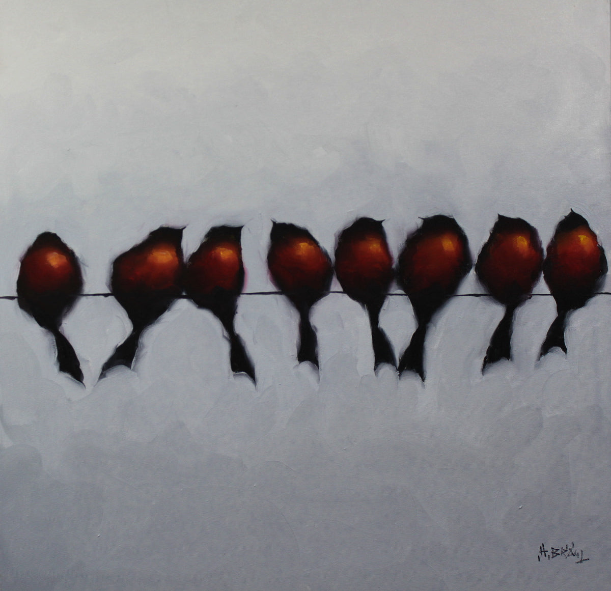 Red Birds 24x24