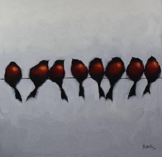 Harold Braul -Red Birds 24x24