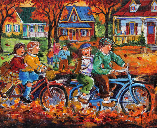 Lise Labbé - S'amuser dans les feuilles 10x12