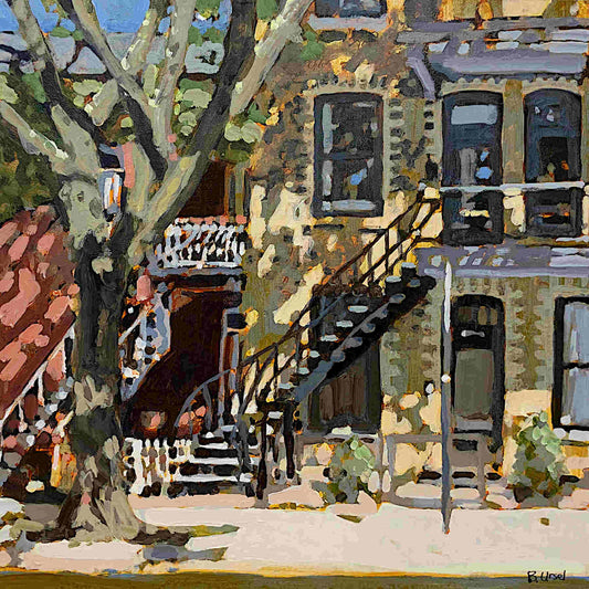 Barbara Ursel - Shadows and Spirals I 18x18