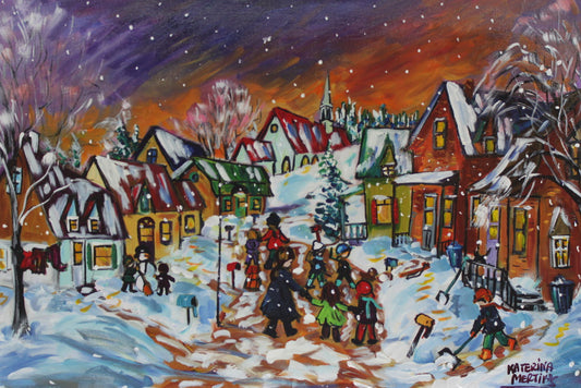 Katerina Mertikas - Snowfall Continues 24x36