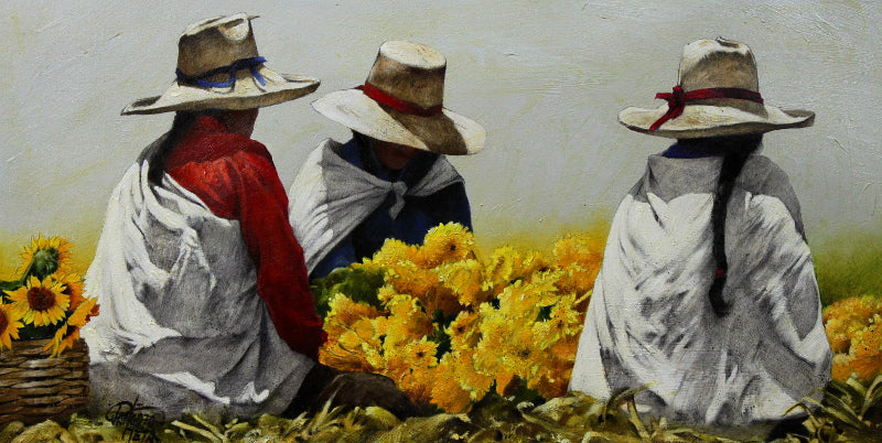 Luis Pantigozo -The Flower Pickers 12x24