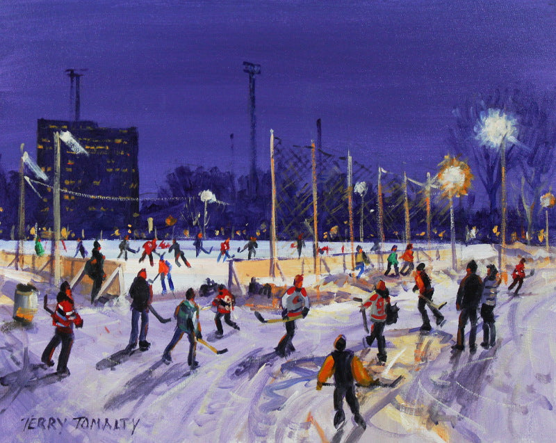 Terry Tomalty - The Rocket of Parc Lafontaine 16x20