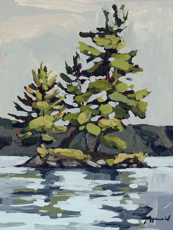 Trio of Pines 10x8