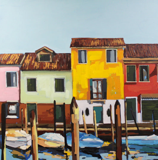 Megan FitzGerald - Venice Row Houses 36x36