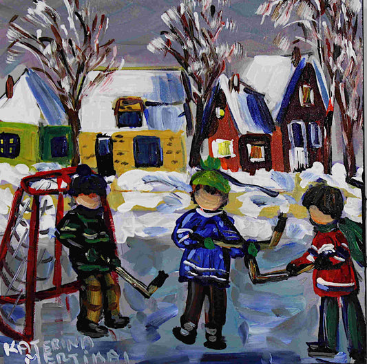 Katerina Mertikas - Where is the Puck 12x12
