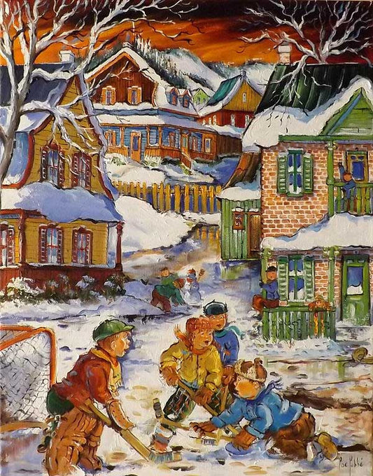 Lise Labbé - Where is the Puck? 18x14