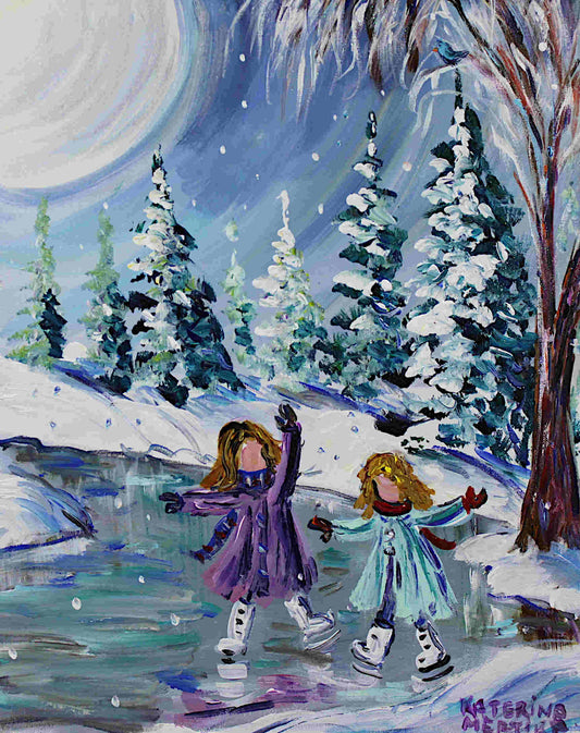 Katerina Mertikas - Little Blue Bird 20x16