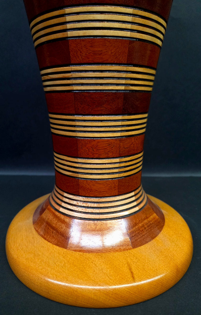 Davoud Khosravi - Mahogany, White Wood, Burnt Lines 41x7
