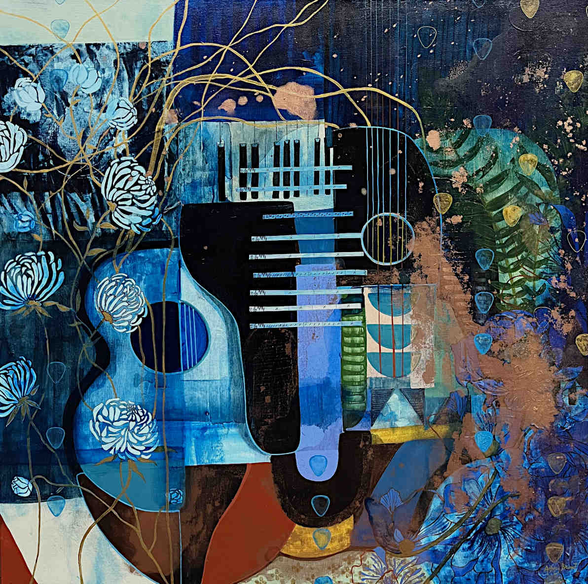 Audrey Bazinet - Chromatic Bloom 36x36