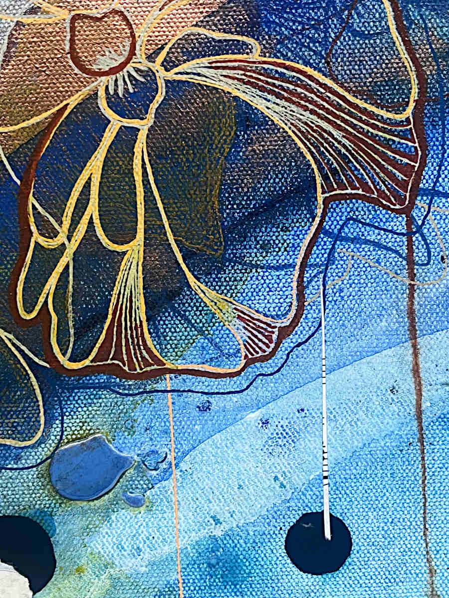 Audrey Bazinet - Boho Blues 1 20x20